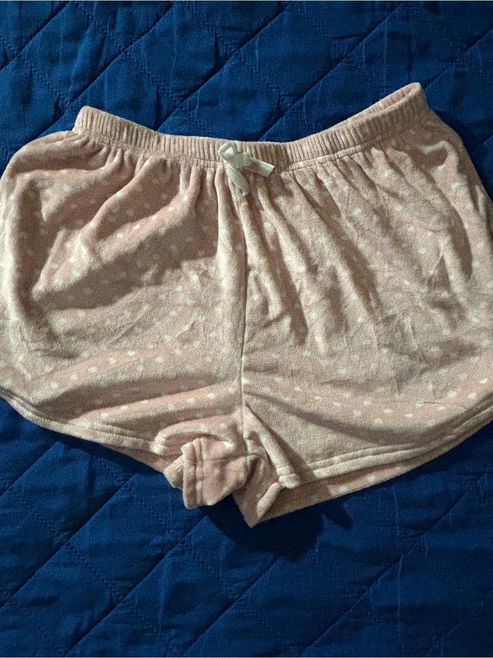 Women's Soft Pink Polka Dot Lounge Shorts